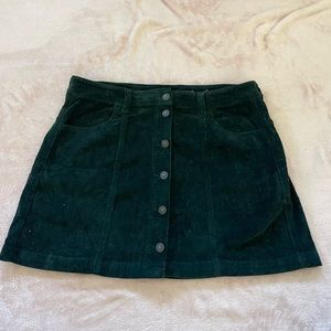 American Eagle Corduroy Green Skirt